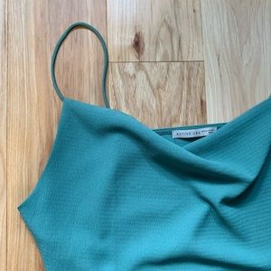 Green cowl neck camisole